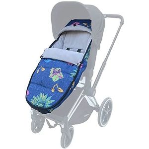 Kinderwagen, waterafstotend, warme voetenzak, compatibel met Cybex Priam & Mios Buggy's, universele kinderwagenaccessoires, wintertas, Bloeiende bloemen