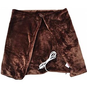 ZTBH Draagbare warme deken voor de winter, pluche, warm, voor kantoor, auto, plafond (kleur: koffie)