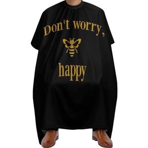 Bee Happy Barber Cape, kapperscape, verstelbare kapperscape voor kapperswinkels voor volwassenen, 140 x 168 cm
