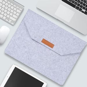 Tablet PC-hoes Laptoptas 15,6 inch, laptoptas compatibel met HP, Dell, Lenovo, Asus notebook, slanke laptophoes computer draagtas compatibel met mannen vrouwen met zak Bescherming(Gray)