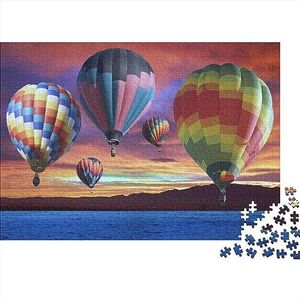 Hot Air Balloon vierkante puzzelspel, klassieke puzzel, houten puzzel, verminderde druk, moeilijke ballonnen, puzzel voor volwassenen en jongeren, 300 stuks (40 x 28 cm)