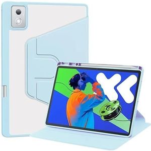 Tablet Case Geschikt for Lenovo Xiaoxin Pad Pro 12.7inch 2025 TB-375FC TB-373FU 360 Roterende Acryl Cover(Sky blue)