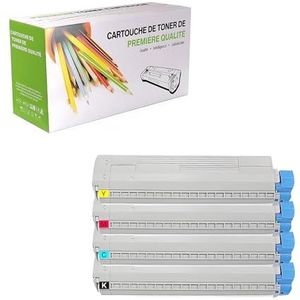 TenFenk Compatibele Tonercartridge Vervanging Voor Oki CX2033 43865768 43865767 43865766 43865765 Voor Gebruik Met Oki Data CX2033 CX2033MFP Printer,4-Pack,4p