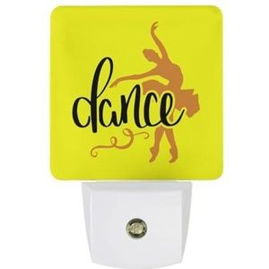 Ballet Dance Meisje Warm Wit Nachtlampje Plug In Muur Schemering naar Dawn Sensor Lichten Binnenshuis Trappen Hal