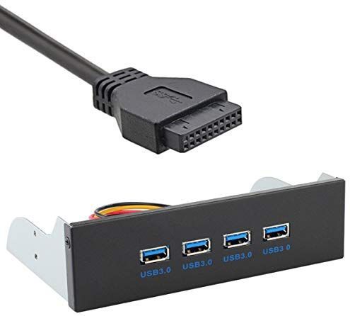 JSER U3-110 BD8-80 Xiwai USB 3.0 HUB 4 poorten Voorpaneel naar Moederbord 20Pin Connector Kabel voor 5.25"" CD-ROM Bay