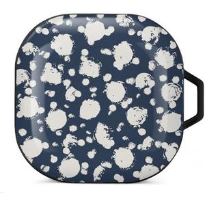 Shibori print patroon oordopjes hoesje compatibel met Samsung hard shell beschermhoes zwart-stijl