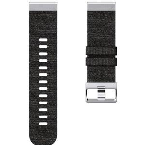 Fit For Garmin Fenix7pro 22 26 mm nylon band polsband geschikt for Fenix5/5X/5XPlus/6/6X/6XPro/7/7X/3/3HR Easy Fit horlogeband Tactix7 armband (Color : Black silver buckle, Size : 26mm D2 Delta PX)