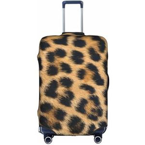 OPSREY Zeeschildpadden Gedrukt Koffer Cover Reizen Bagage Mouwen Elastische Bagage Mouwen, Ruwe luipaardprint, XL