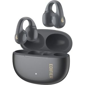 Edifier R1 Open-ear True Wireless Earbuds, Bluetooth 5.4 Clip-On koptelefoon, AI-heldere gesprekken, links/rechts verwisselbaar, 28 uur speeltijd, grijs