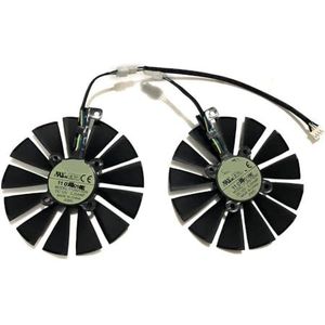 Grafische kaartventilator, video-GPU-koeler, 2 stuks, T129215SM, voor ASUS, ROG, STRIX RX 570, GAMING OC 8GB(T129215SM)