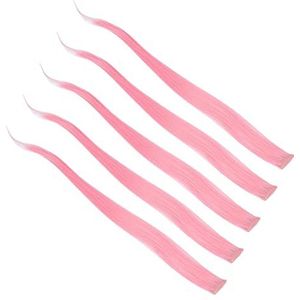 Kleur Opknoping Oor Pruik, Roze Clip in Haarstukje Soepele Opknoping Oren Olored Steil Haar Extensions Clip voor Cosplay voor Party voor Vrouwen (Lichtroze)