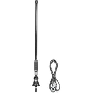 tomzz Audio 1000-056 rubberen antenne, extreem stabiel, zeer flexibel, universeel, AM FM, FM, auto, compatibel met boot, marine, auto, jacht, jeep, tractor, 1 3 m kabel, DIN-aansluiting, draaibaar