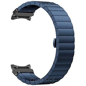 EDVENA Geen gaten metalen riem passen for Samsung Galaxy horloge 4 Classic 46mm 42mm 44mm 40mm roestvrij stalen armband 4 riem accessoires(Color:Blue,Size:Watch 4 calssic 46mm)