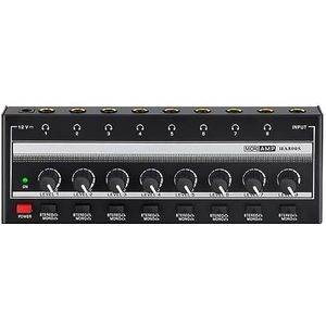 HA800S Ultra Compact 8 Kanaals Audio Versterker Mini Stereo Headset Versterker Stereo Schakeling Power Versterker-EU-stekker