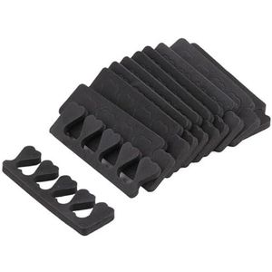Zachte teenspreider Flexibele teenspreider Teennagelspreider Herbruikbare teenspreider Manicure teenspreider Teennagel Pedicure Tool Nagellak Teenspreider for Mannen En Vrouwen Herbruikbaar(50pcs Blac