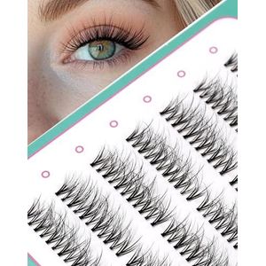 Lash Clusters Cat Eye Extension Nertsen Individuele Cluster Lash Pluizige DIY Pre-styled Cateye 8 Paar # 24
