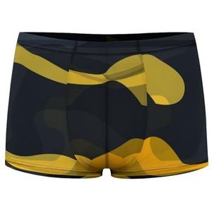 Gele Camouflage Heren Boxer Slips Sexy Shorts Mesh Boxers Ondergoed Ademend Onderbroek Thong