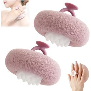 Associating Super Soft Sunflower Suction Cup Bath Ball, 2-in-1 Sunflower Bath Ball, with Suction Cup Shower Sponges(D)