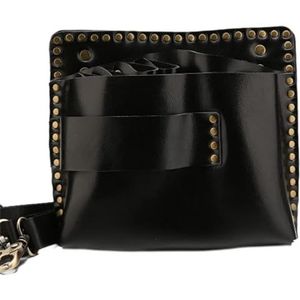 LVUNZJCA Schaartas voor kappersschaar, etui voor kappersschaar, kapperstas, riemtas (zwart)