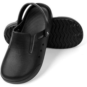 HEYO Clogs voor dames en heren, lichte tuinschoenen, sandalen, uniseks, pantoffels, tuinklompen, zwart, 36/37 EU