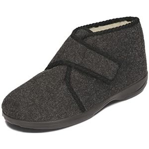 BAWAL Dames en Heren Vilt Pantoffels met Schapenwol Warm en Comfortabel Slippers Sloffen 36-46 EU (Grijs/zwart, EU-systeem voor schoenmaten, Volwassene, Numeriek, Normaal, 40)