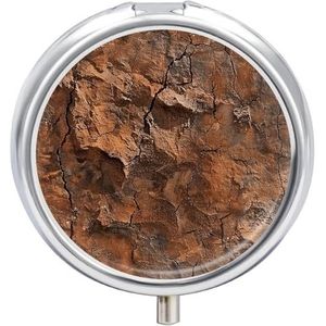 Bruin En Koper Pil Case Reizen Pil Container Mini Reizen Geneeskunde Tablet Vitamine Houder Organizer Geneeskunde Kabeljauw Leverolie Opslag
