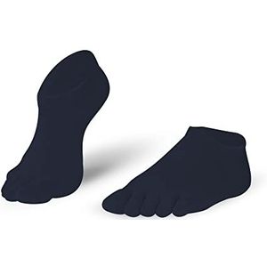 KNITIDO Everyday Essentials Sneaker | Effen 5-teensokken van katoen voor elke dag, Zwart 101, 39-42
