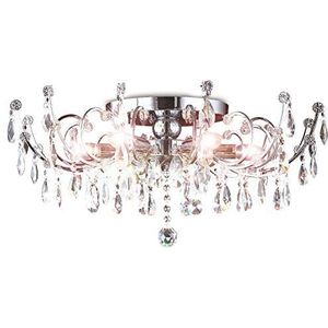 Lewima Stras kristallen plafondlamp, kroonluchter kroonluchter, woonkamer kristallen lamp woonkamer lamp klassiek, XL 60cm 6xE14 fittingen