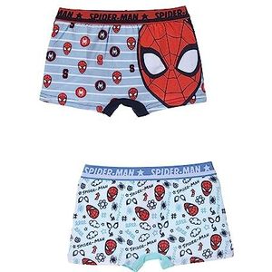 Sun City Spider-Man Boxershort voor jongens, ondergoed, set van 2, Meerkleurig, 104/110 cm