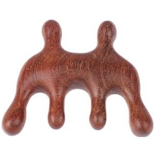 1 st natuurlijke houten kam meridiaan massage antistatische no-haken brede tand kam voor vrouwen meisje steil krullend haar (maat : 5)