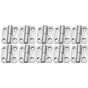 RVS scharnieren deurconnector universele meubellade kast fitting scharnier afneembare meubelbeslag accessoires(3.7 * 3.3cm-10Set)