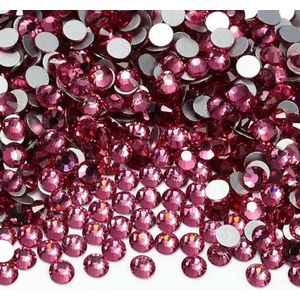 SS6-SS30 Rode Serie Non-Hotfix Strass Glitter Glas Flatback Kristal Strass Nail Art Edelstenen Voor Kleding Ambachten Decoratie-Roos-SS6-1440 Stuks