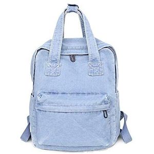 Eenvoudige Denim Rugzak Schooltas for Dames Multi Schooltas for Tiener Meisje Vrouwelijke Grote Capaciteit Reizen Schoudertas