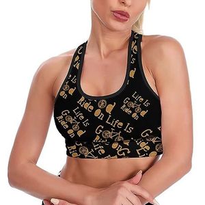 Cool Fiets Ademend Sport BH's voor Vrouwen Draadloze Workout Yoga Vest Ondergoed Racerback Crop Tank Top XL