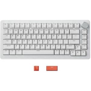 QPSJXN Mechanisch gamingtoetsenbord TKL Compact met magnetische schakelaars met snelontgrendeling en 82 (wit)