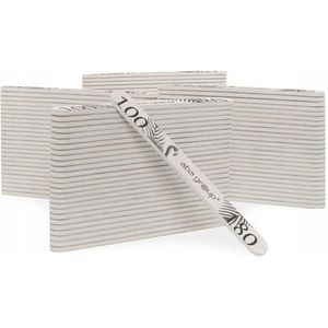 Aba Group Nagelvijl 100/180 rechte standaard flamingo, hoogwaardige nagelvijlen voor gelnagels, 50 stuks