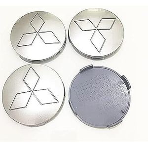 Mitsubishi - 80 mm - Auto-naafdoppen - Set van 4 - Stevige ABS-kunststofconstructie