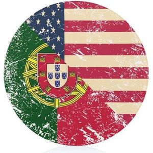 Amerikaanse En Portugal Retro Vlag Snijplank Gehard Glas Snijplank Voor Keuken Restaurant