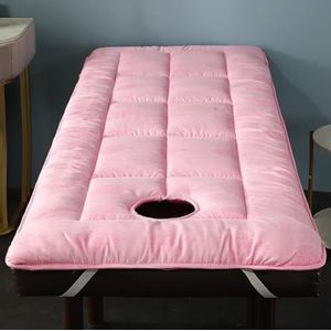 PA-DABAOO Spa-Massagetafelkussen En Gezichtskussenset, Zachte Massagematrasbeschermer Met Vierkante Kop, Beautymatras-Topper, Wimperkussen Met Elastische Banden,80 * 190cm