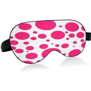 LI ZHI XIN Slaapmasker voor volwassenen, verduisterende slaapmaskers voor dames en heren, oogmasker voor reizen met verstelbare riem, zacht comfortabel oogmasker om te slapen, rode kleur stippen