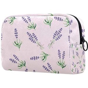 Make-up Tas Rits Pouch Reizen Cosmetische Organizer voor Vrouwen, Schattig Ruim Make-up Case Toilettas Accessoires Organizer Kleine Bloemen Leuke