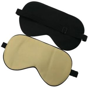 Zuiver Zijde Slaap Oogmasker Zijde Oogdekking Schaduw Zachte Blinddoek Reizen Relax Hulp Verstelbaar (Champagne)