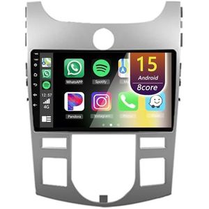 Android Radio voor Kia Forte 2008-2013, 9 inch Touchscreen Autoradio met Wireless CarPlay Android Auto Bluetooth WIFI(A,8Core(6+128GB))