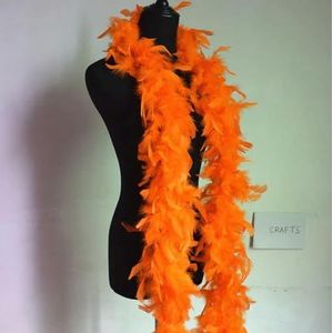 50 g 2 m/strook dikke veren boa-veren feest Verkleed een verscheidenheid aan kleuren-oranje