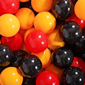MEOWBABY 500 ∅ 7Cm Kinderen Ballen Spelen Ballen Voor Ballenbak Plasticballen Speelballen Speelgoedballen voor de Kinderkamer Gemaakt In EU Rood/Zwart/Geel