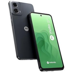 Motorola G34 5G 128 GB, ontgrendelde smartphone, 6,5 inch display, 50 MP dubbele sensor, 5000 mAh batterij, 20 W oplader en beschermhoes inbegrepen, zwart/antraciet