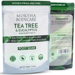 Foot Soak Met Tea Tree Oil - [Made in UK] Spa Salts, Exfoliërende Dode Zee Badzout, Voet Weken Voor Harde Huid, Spa Sets Voor Vrouwen Geschenken