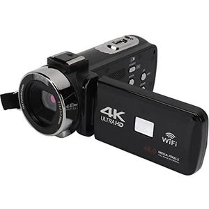 Digitale Camera, 4K 48MP Vlogcamera met 18x ​​Digitale Zoom, 3 Inch Touchscreen, Invullicht, Ondersteuning voor Nachtzicht Compacte Camera Reiscamcorder voor Fotografie