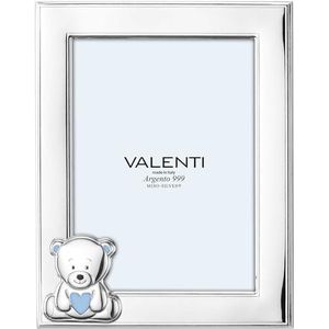 Fotolijst van Valenti. Frame voor jongens met lichtblauwe beer. Afmetingen: 13 x 18 cm Referentie: 73182 4LC.