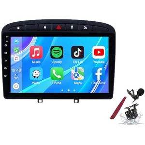 Android 14 Autoradio Stereo voor P-eugeot 308 308SW 408(2010-2016) 9""Touchscreen Multimedia Speler met Draadloze Carplay GPS Navigatie FM RDS Bluetooth 5G-WiFi SWC DSP,M100s